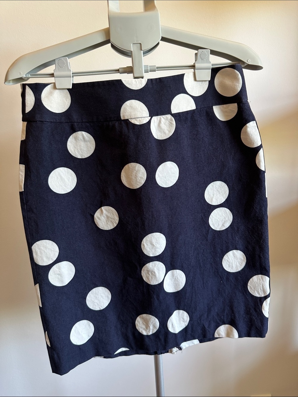 Banana Republic Polka Dot Skirt Size 10 Navy White Career Classic